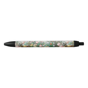 Stylo Noir Rêve Maximaliste Floral Vintage