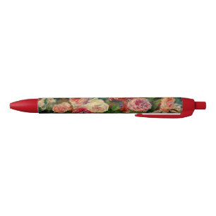 Stylo Noir Rose, célèbre peinture Renoir,
