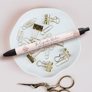 Stylo Noir Rose Gold Parties scintillant Drives Cupcake Baker