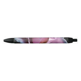 Stylo Noir Rose magnifique de rose sur le noir