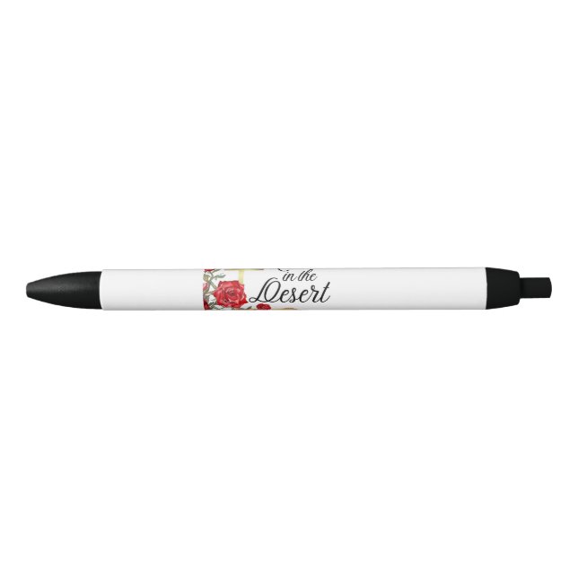 Stylo Noir Roses dans le désert (Devant)