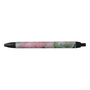 Stylo Noir Roses d'été abstraites