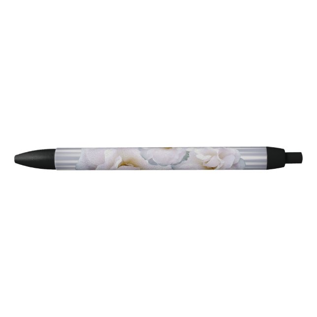 Stylo Noir Roses gris rose (Devant)