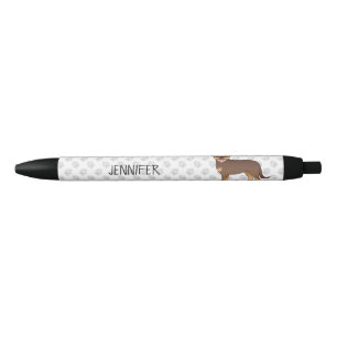 Stylo Noir Rottweiler Rouge Et Brun Chien De Dessin Animé Mig