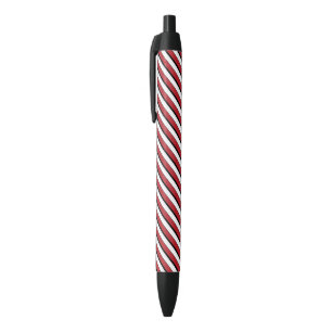 Stylo Noir Rouge Blanc Noir Rayure Classique