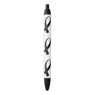 Stylo Noir Ruban de sensibilisation Noir