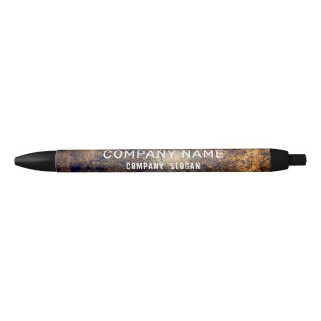 Stylo Noir Rustic Dirt Brown Company/événement (Devant)