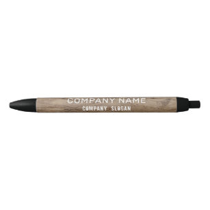 Stylo Noir Rustic Plain Wood Company/événement