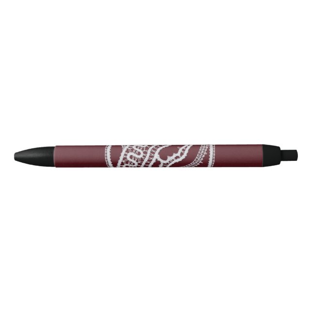 Stylo Noir Sainte Vierge Marie, dentelle (Devant)