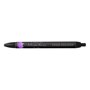 Stylo Noir Salon moderne de spa de fleur de Lotus de nénupha