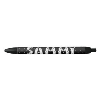 Stylo Noir Sammy épelée dans des lettres de Chien Samoyé