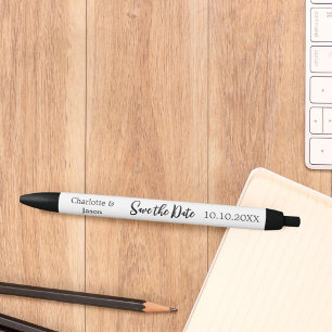 Stylo Noir "Save the date" pour mariage