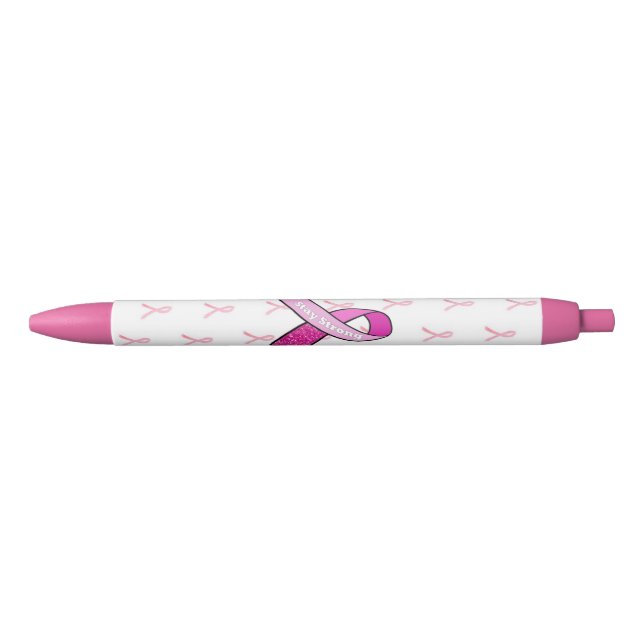 Stylo Noir Sensibilisation au cancer du sein rubans roses Sty (Devant)