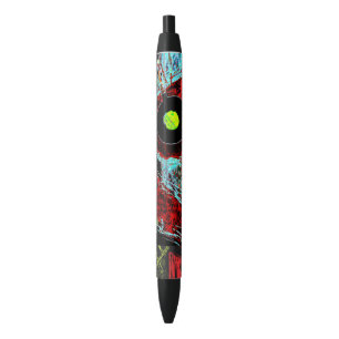 Stylo Noir Serpent de Fréquence – Miroir Compact d'Énergie Ab