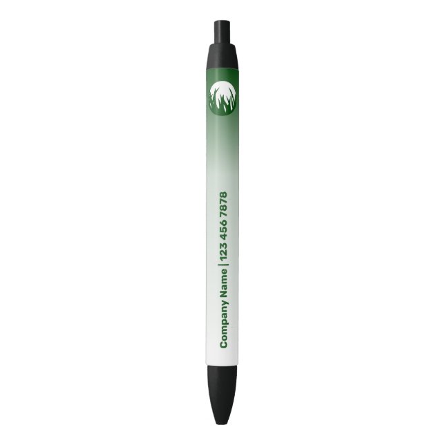 Stylo Noir Service d'entretien de la pelouse verte et blanche (devant Vertical)