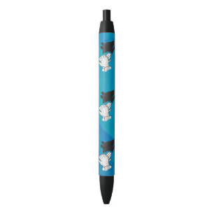 Stylo Noir Shadow Dog on Blue