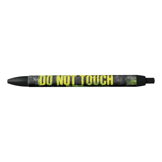 Stylo Noir Signal d'avertissement "Ne touchez pas" (Devant)