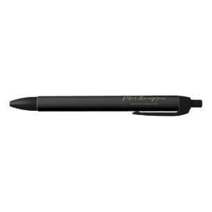 Stylo Noir Signature élégante du script d'entreprise