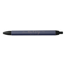 signature marine moderne bleu or