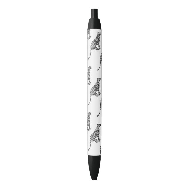 Stylo Noir Silhouette gris léopard et gris clair (devant Vertical)