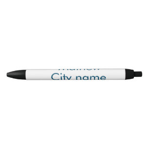Stylo Noir simple lettre initiale monogramme ajouter votre no