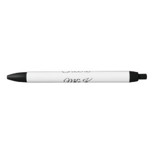 Stylo Noir Simple minimal ajouter nom acclamations couple nom
