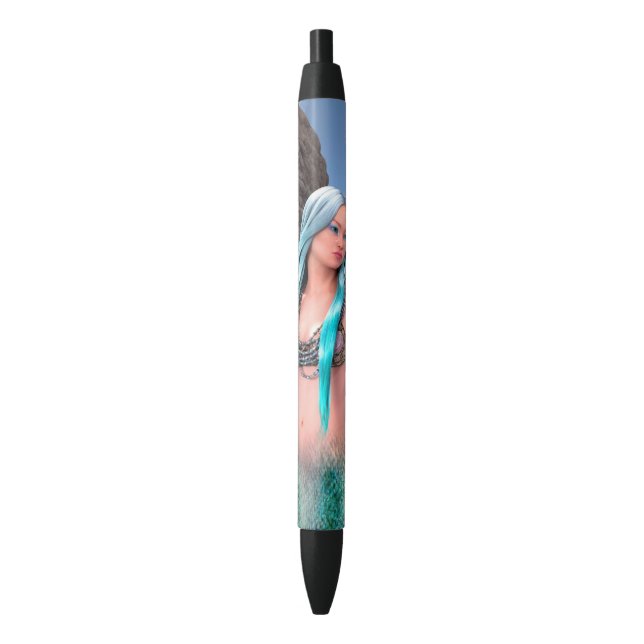 Stylo Noir Sirène Fantastique (devant Vertical)
