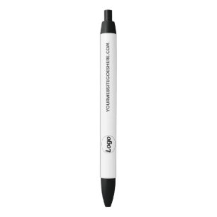 Stylo Noir Site Web de logo personnalisable entreprise simple
