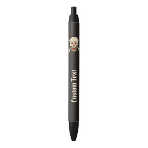 Stylo Noir Skull with Hearts