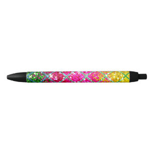 Stylo Noir Snakeskin rose parties scintillant