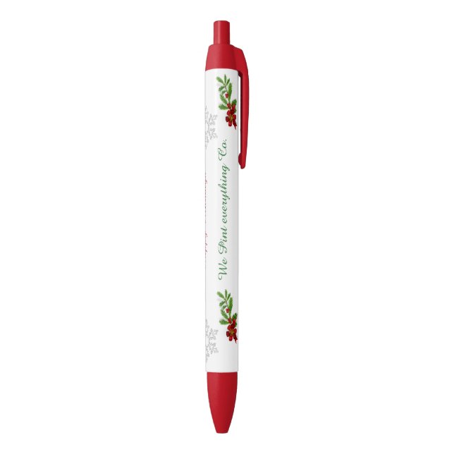 Stylo Noir Snowflakes & Pepperment VACANCES (Bas (Vertical))