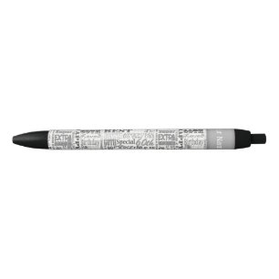 Stylo Noir Soixantième cadeaux personnalisés uniques de fê