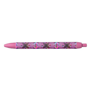 Stylo Noir Spirale arc-en-ciel folle deux