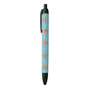 Stylo Noir Staffordshire Bull Terriers rouge et blanc