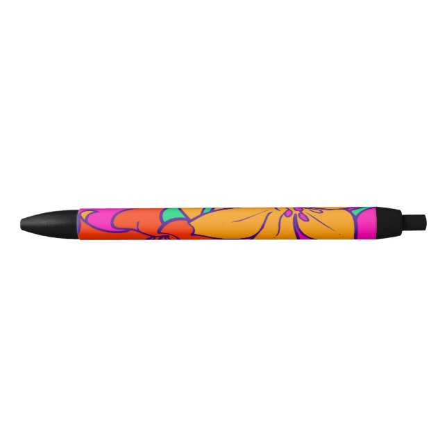 Stylo Noir Style hawaïen (Devant)
