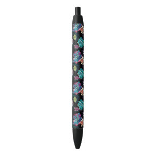 Stylo Noir Succulent Motif sans fil