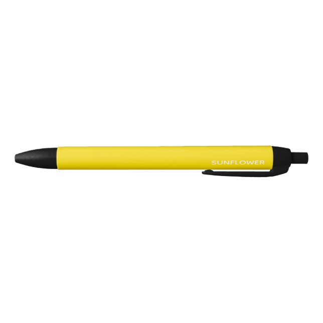 Stylo Noir Sunflower jaune Nom de la couleur (Bas)