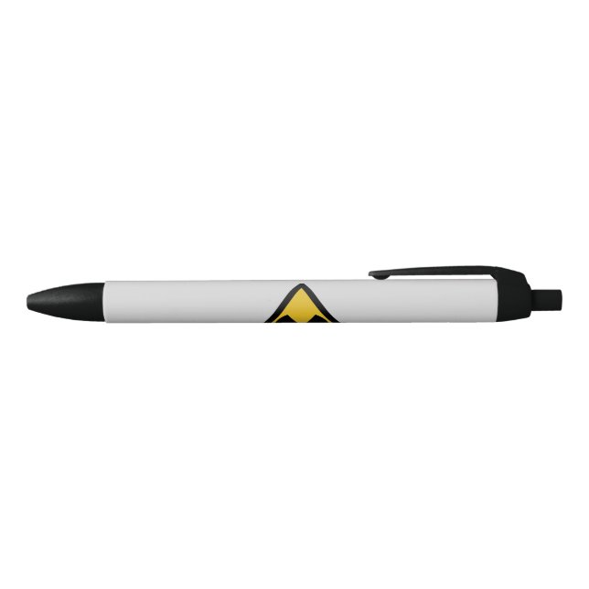 Stylo Noir Symbole d'avertissement de rayonnement (danger rad (Haut)