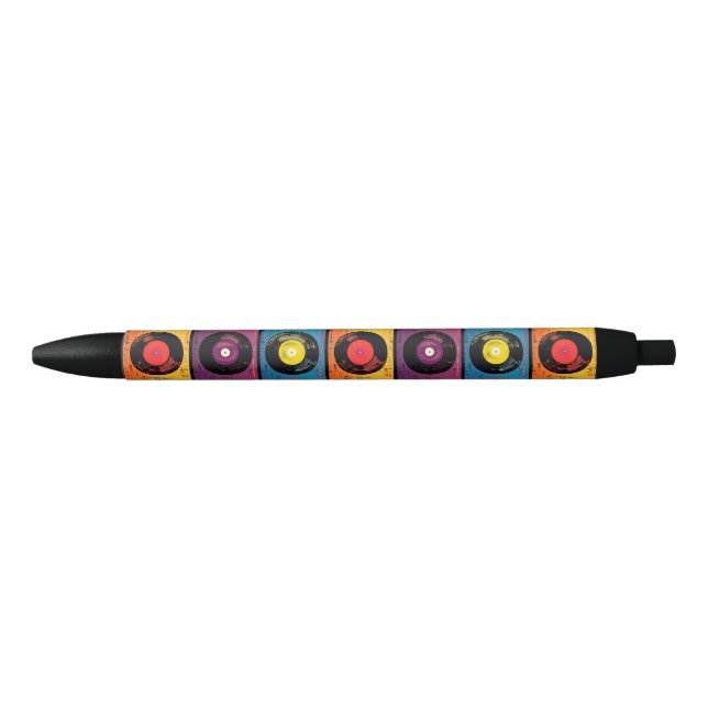 STYLO NOIR SYMBOLE DE LA PAIX DE HAUT-60 (Devant)