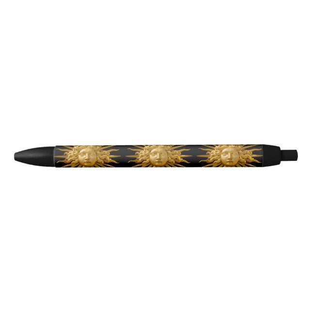Stylo Noir Symbole de Louis XIV le Roi Soleil (Devant)