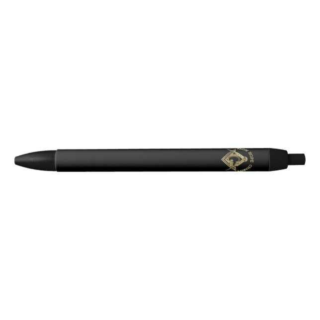 Stylo Noir Symbole maçonnique (Devant)