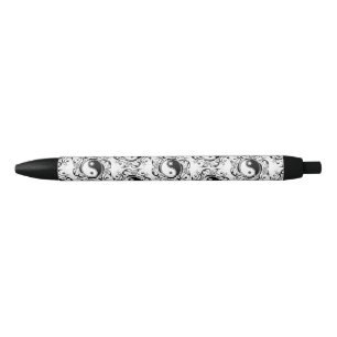 Stylo Noir Symbole Yin & Yang Style de tatouage noir et blanc