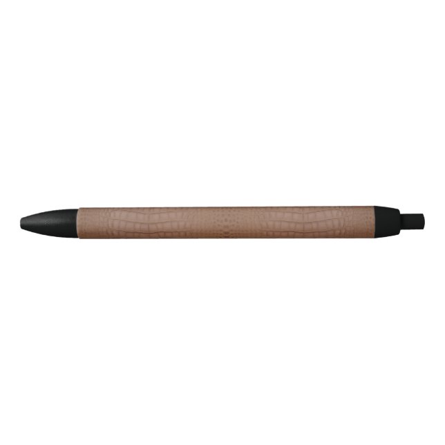 Stylo Noir Tan Alligator Texture Imprimer (Devant)