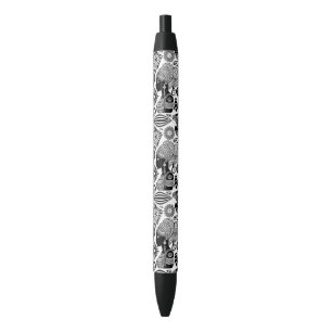 Stylo Noir Tatouage Tribal Portrait de Fille Africaine
