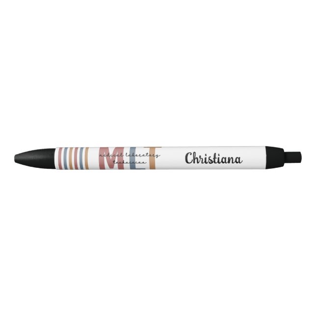 Stylo Noir Technicien de laboratoire Médicale MLT personnalis (Devant)