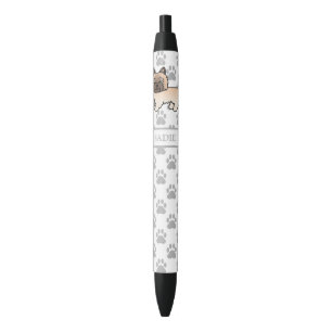 Stylo Noir Tervueren Cairn Terrier Chien de Dessin Animé Mign