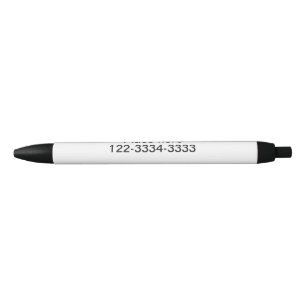 Stylo Noir Texte simple minimal ajoutez votre nom lieu ville