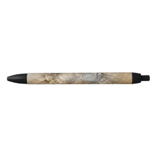 Stylo Noir Texture d'art fractal moderne abstrait aux tons de