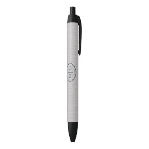Stylo Noir Texture de métal brossé argenté premium avec date