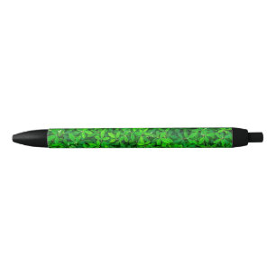 Stylo Noir Texture Plante à feuilles vertes